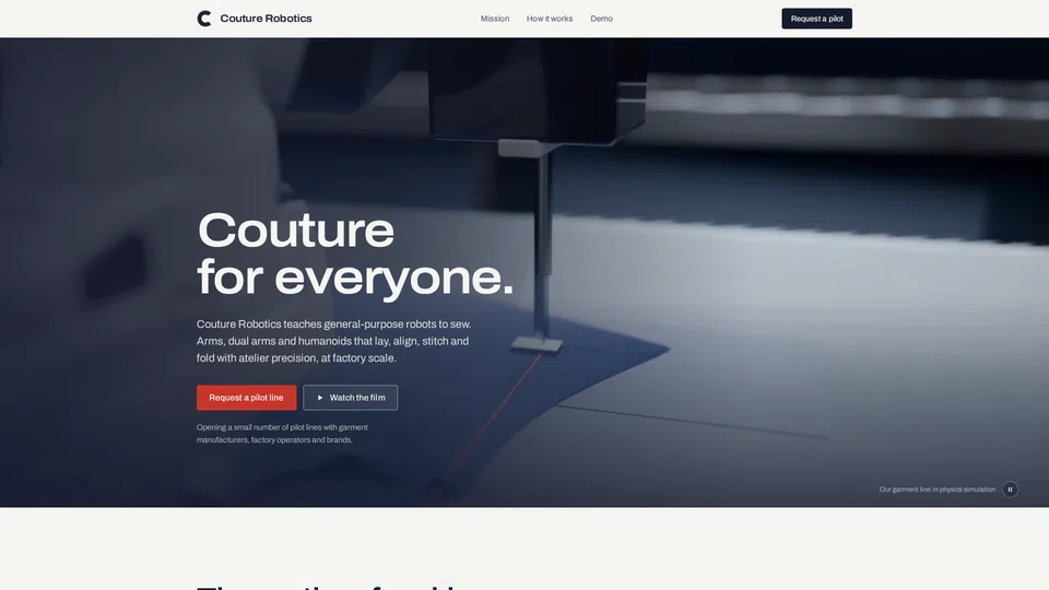 Homepage snapshot at launch