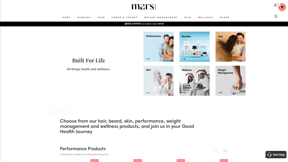 Homepage snapshot at launch