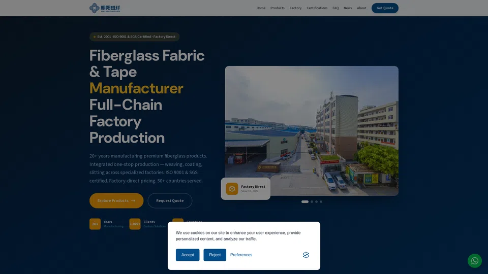 Homepage snapshot at launch