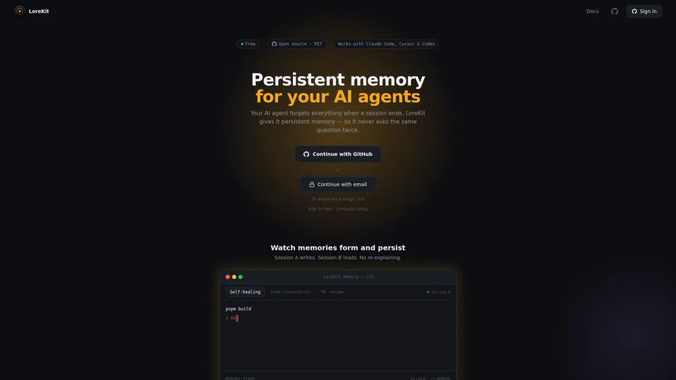Homepage snapshot at launch