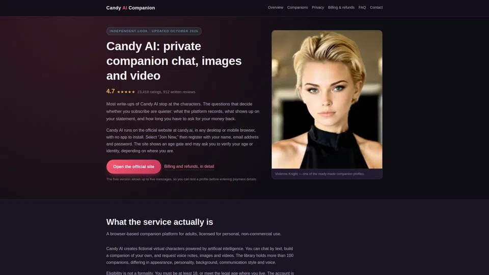 Homepage snapshot at launch