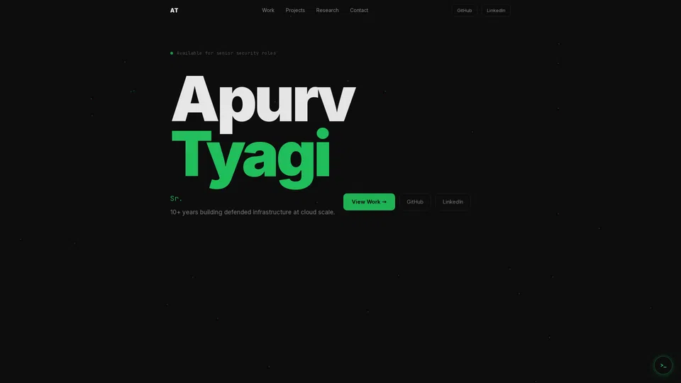 Homepage snapshot at launch