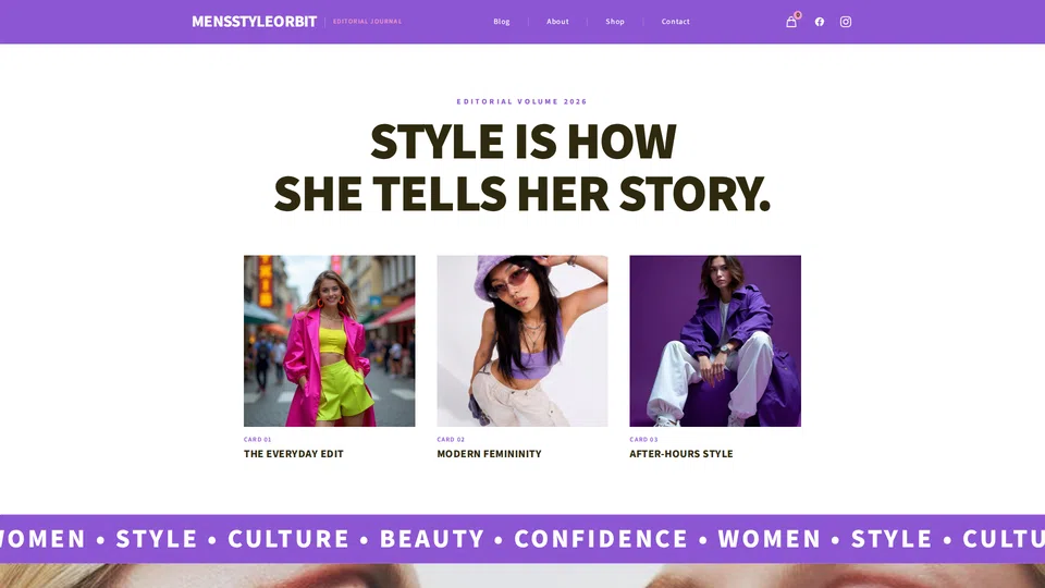 Homepage snapshot at launch