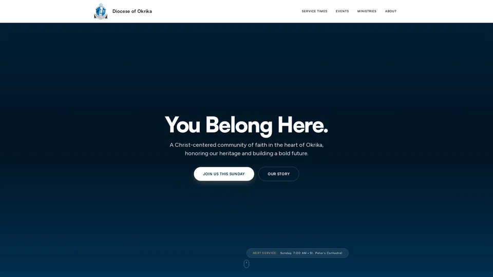 Homepage snapshot at launch