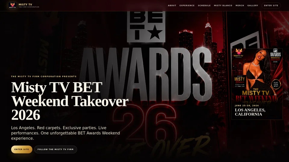Homepage snapshot at launch