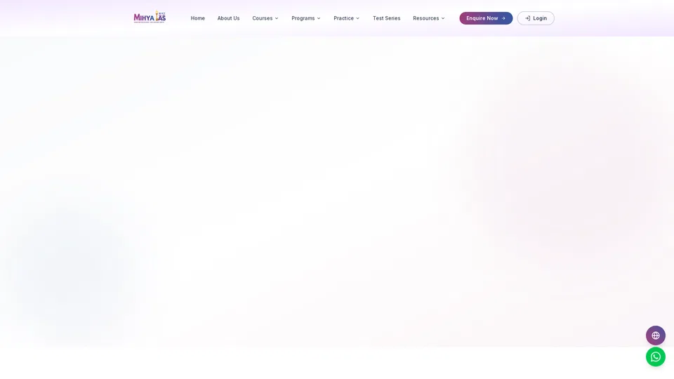 Homepage snapshot at launch