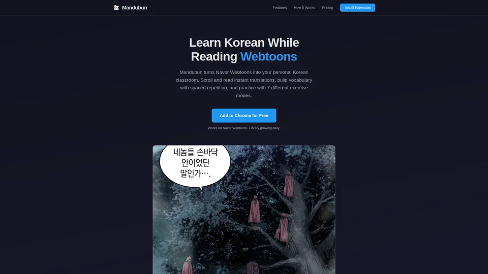 Homepage snapshot at launch