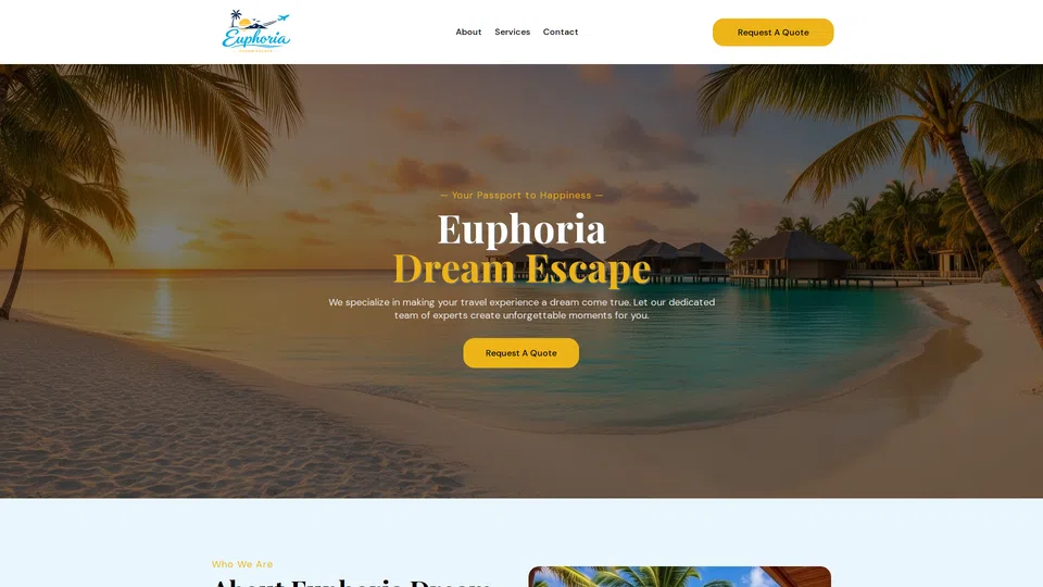 Homepage snapshot at launch