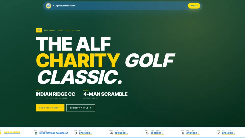 Homepage snapshot at launch