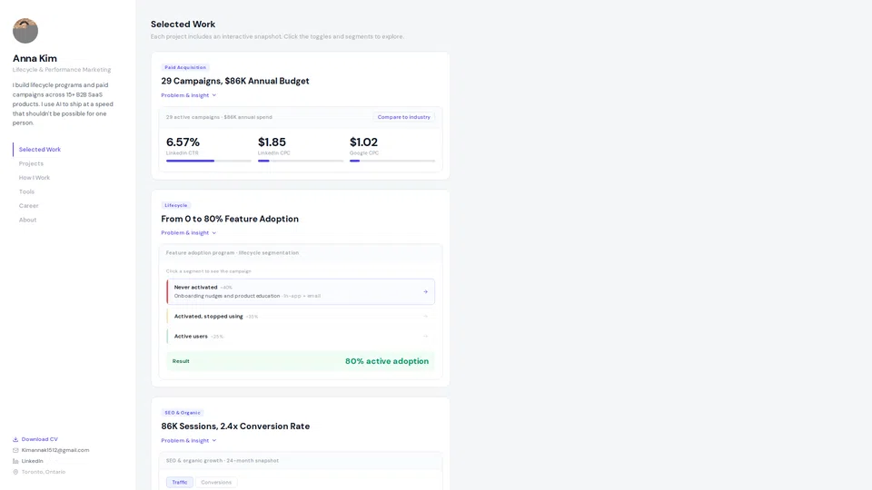 Homepage snapshot at launch