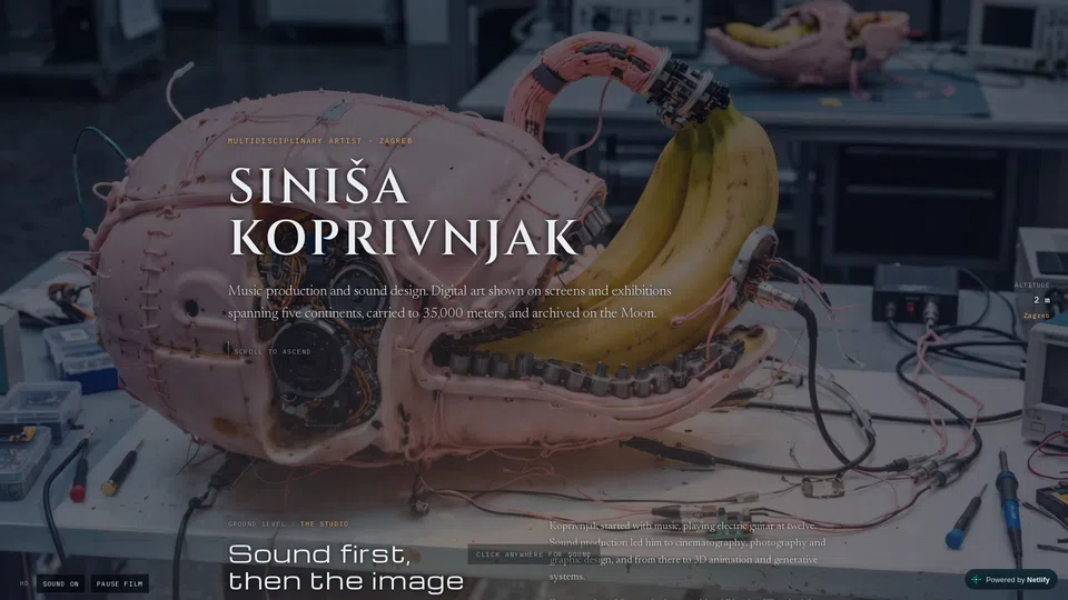 Homepage snapshot at launch