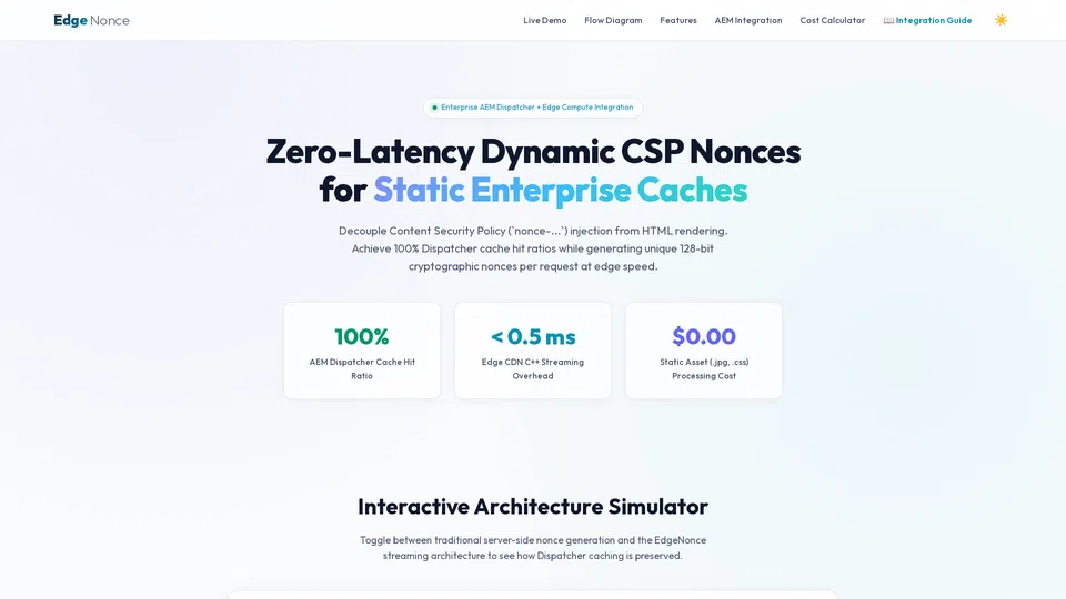 Homepage snapshot at launch