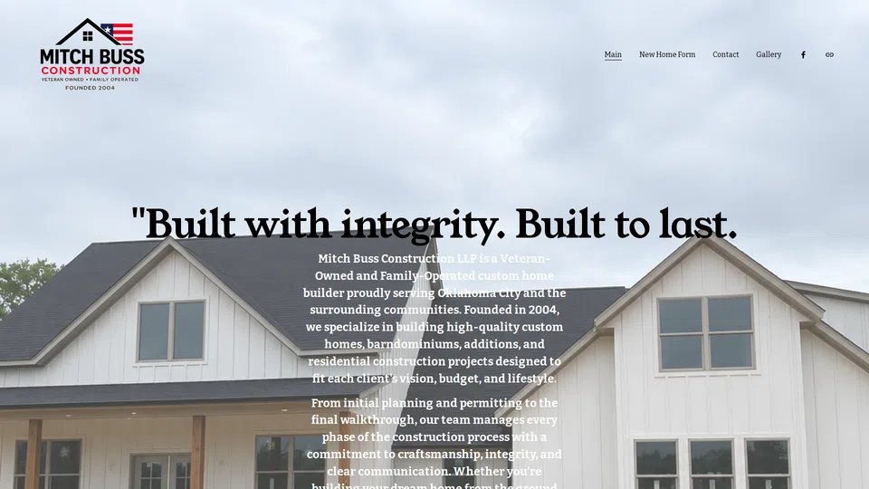 Homepage snapshot at launch