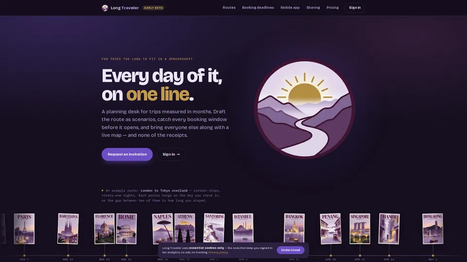 Homepage snapshot at launch
