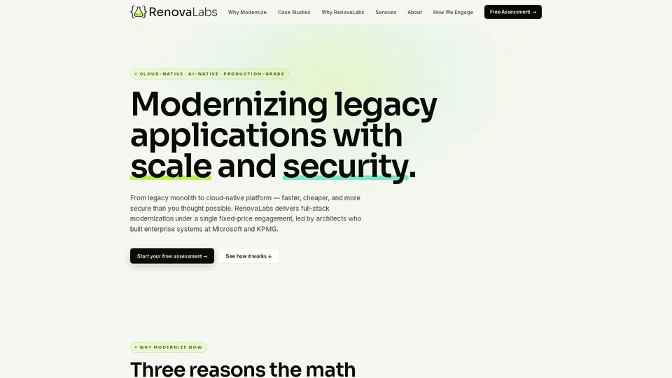 Homepage snapshot at launch
