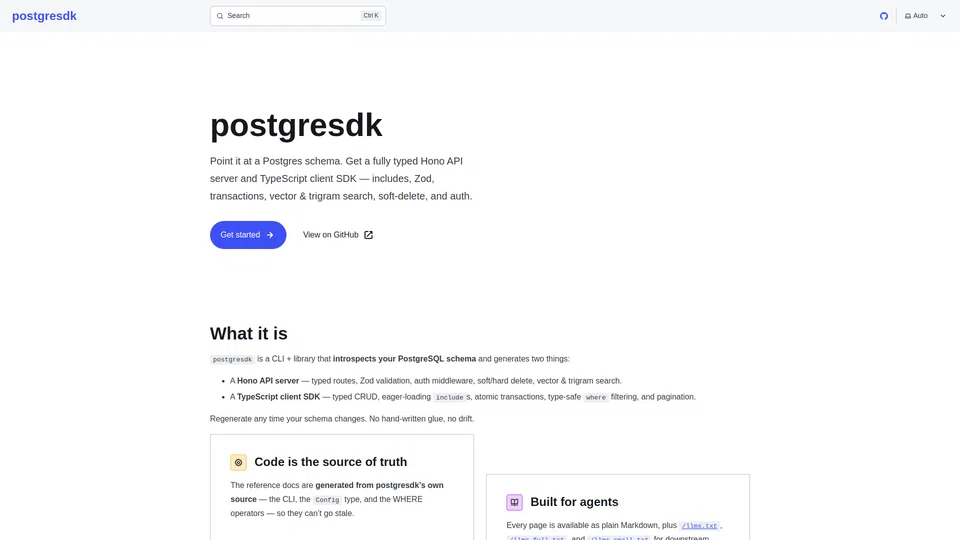 Homepage snapshot at launch
