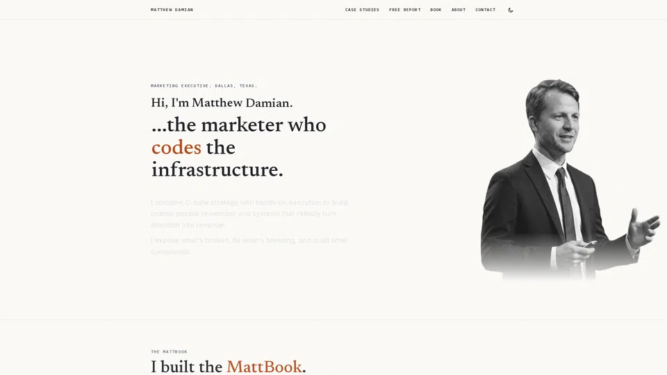 Homepage snapshot at launch