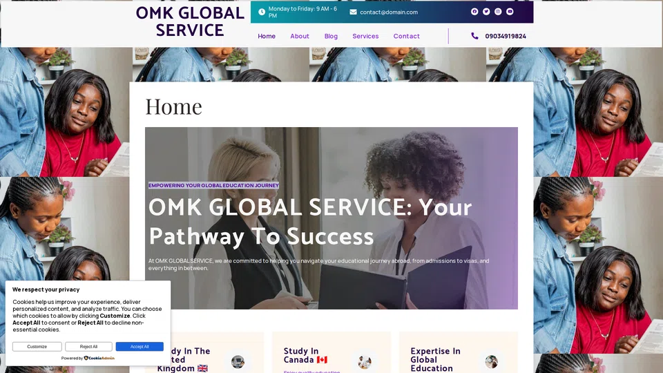 Homepage snapshot at launch