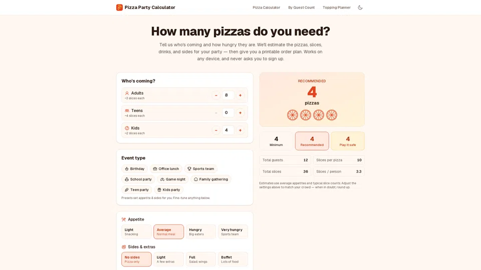 Homepage snapshot at launch