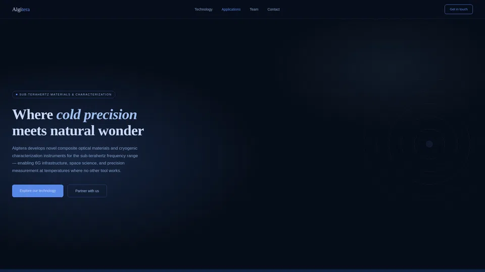 Homepage snapshot at launch