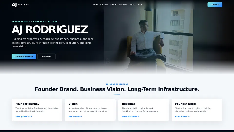 Homepage snapshot at launch