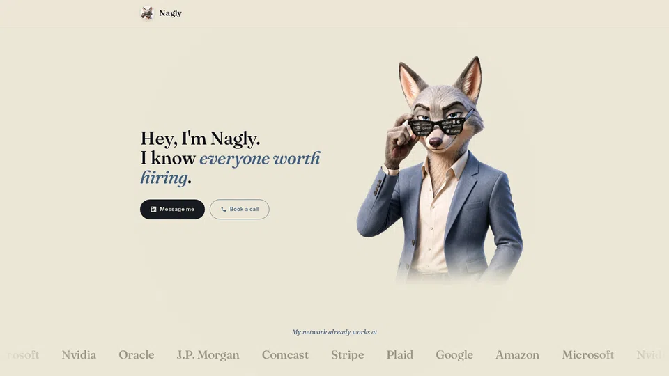 Homepage snapshot at launch
