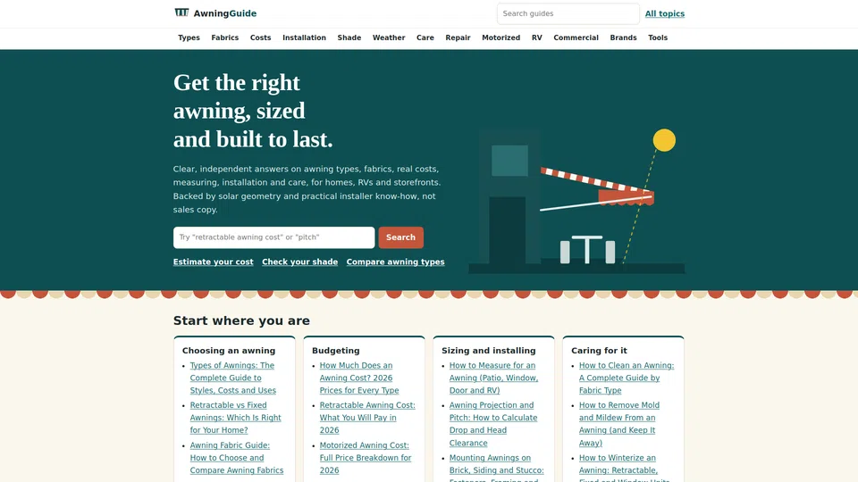 Homepage snapshot at launch