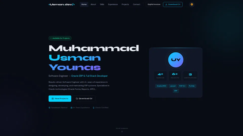 Homepage snapshot at launch