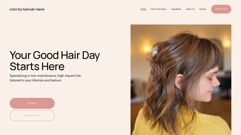 Homepage snapshot at launch