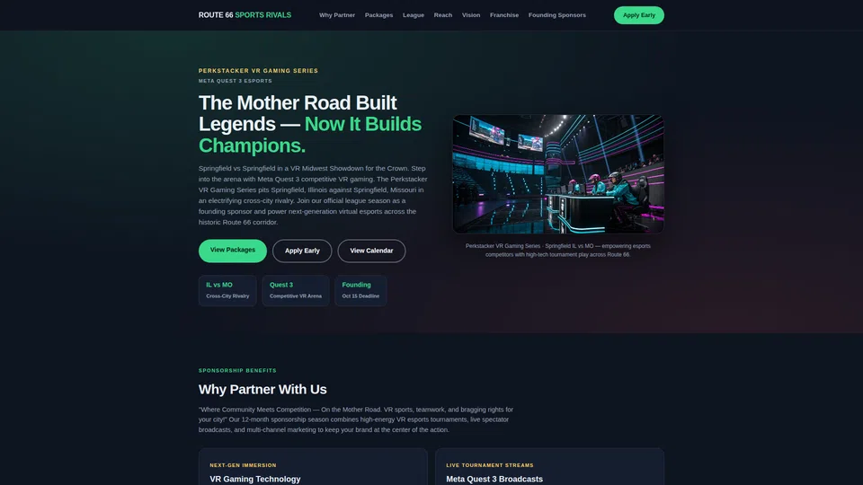 Homepage snapshot at launch