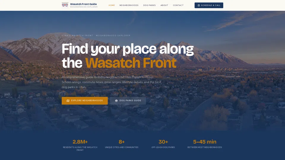 Homepage snapshot at launch