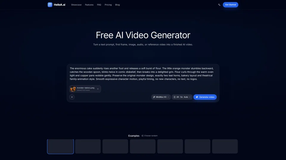 Homepage snapshot at launch