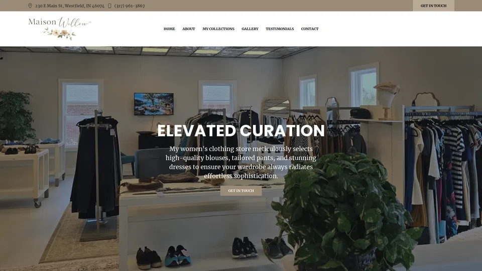 Homepage snapshot at launch