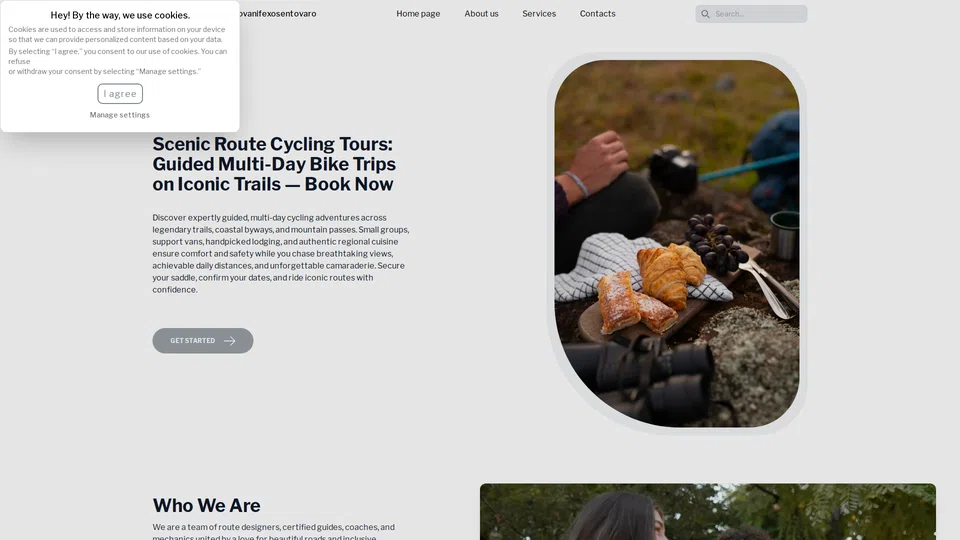 Homepage snapshot at launch