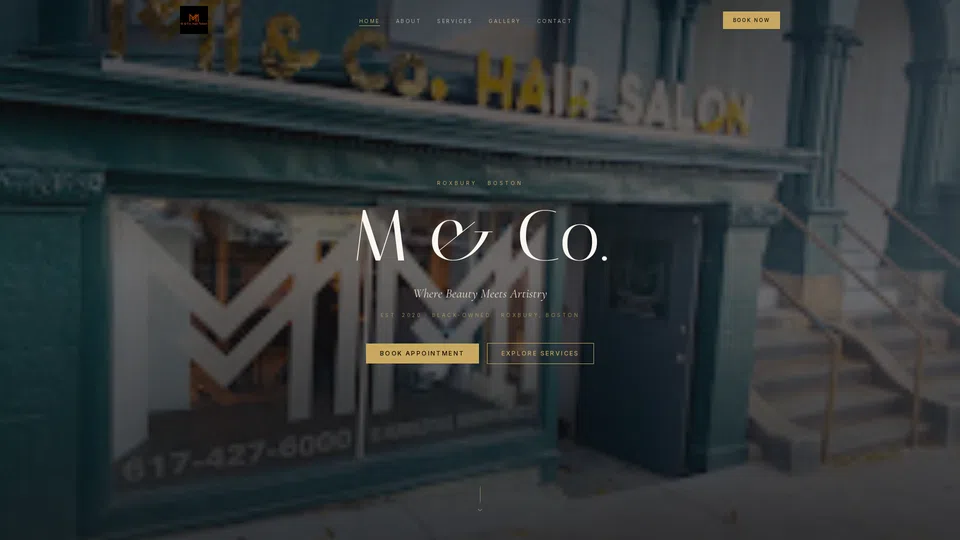 Homepage snapshot at launch