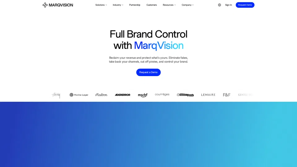 Homepage snapshot at launch