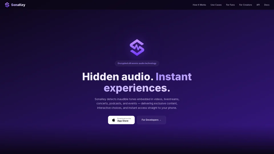 Homepage snapshot at launch