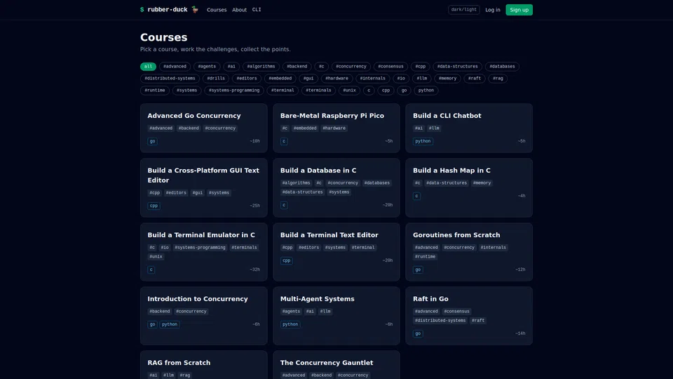 Homepage snapshot at launch