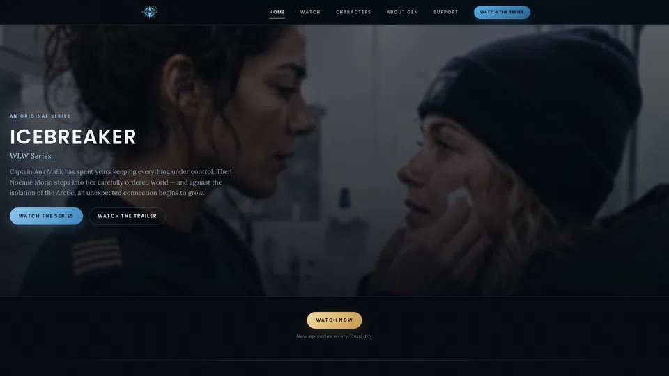 Homepage snapshot at launch