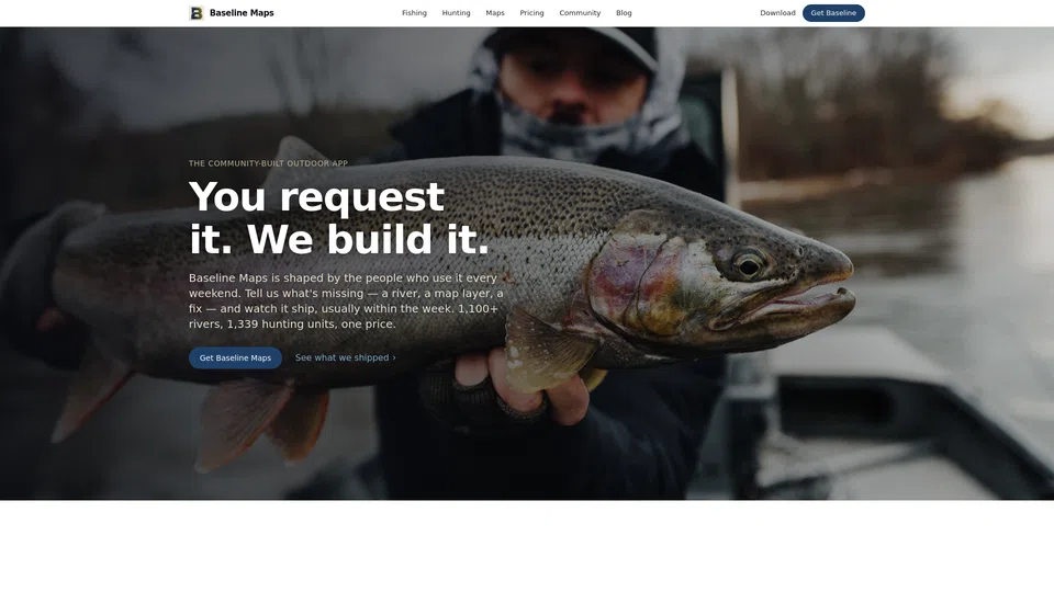 Homepage snapshot at launch