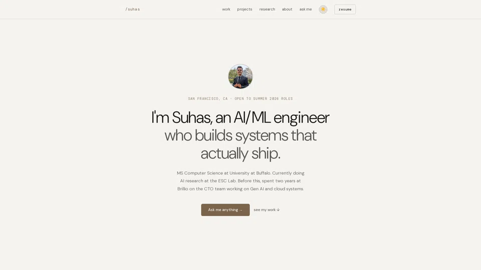 Homepage snapshot at launch