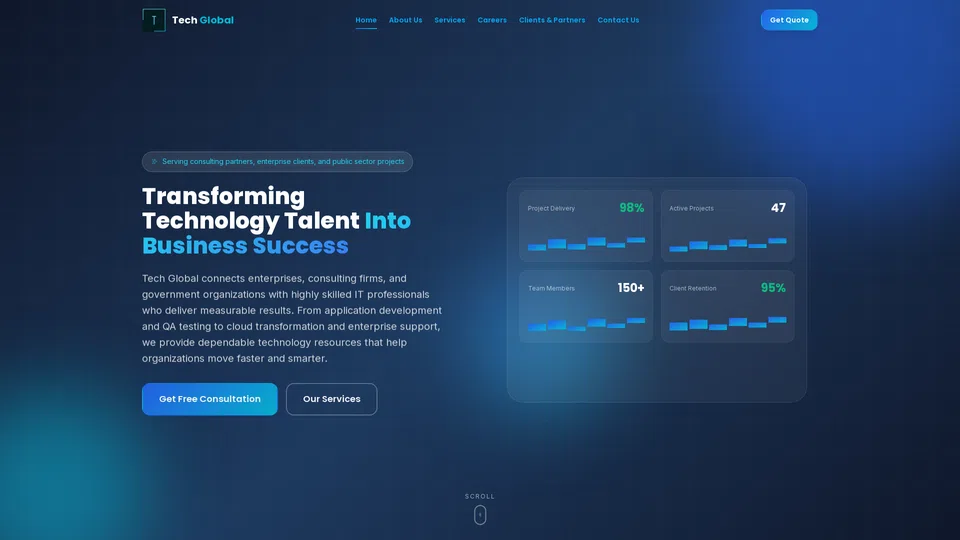 Homepage snapshot at launch