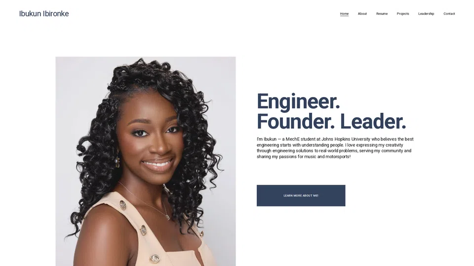 Homepage snapshot at launch