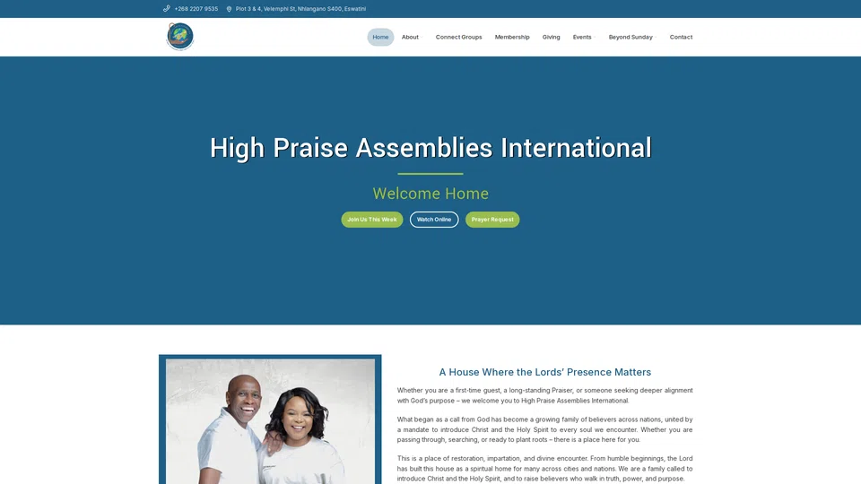 Homepage snapshot at launch