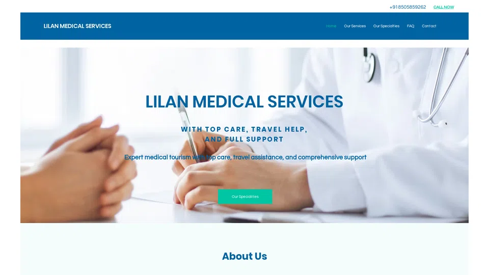 Homepage snapshot at launch