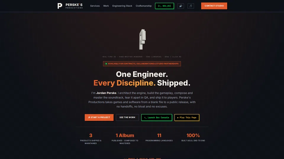 Homepage snapshot at launch