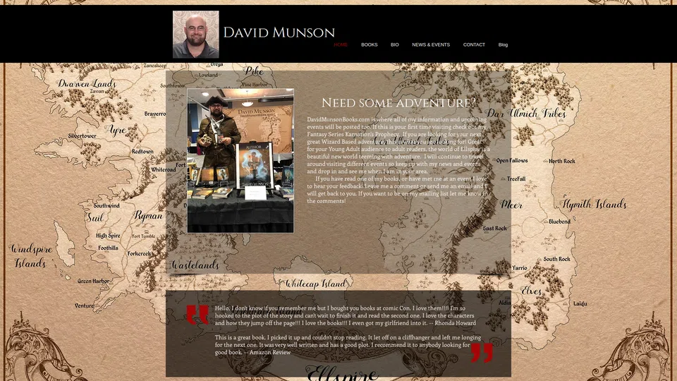 Homepage snapshot at launch