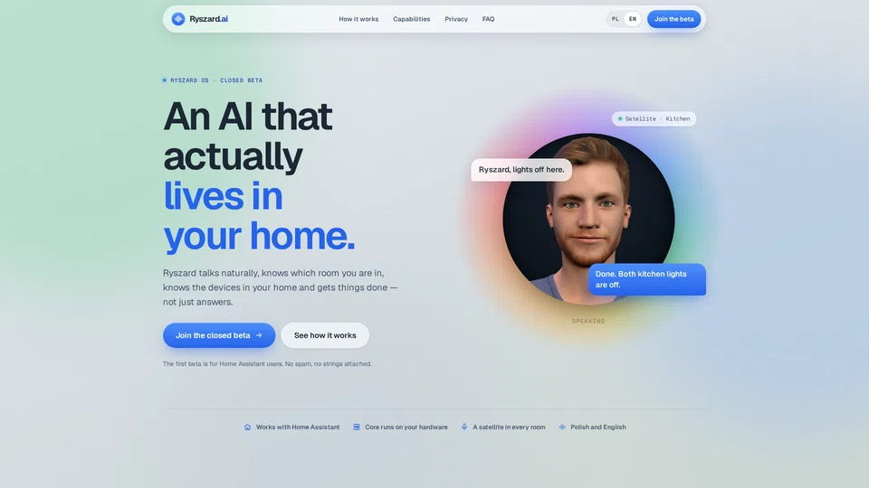 Homepage snapshot at launch