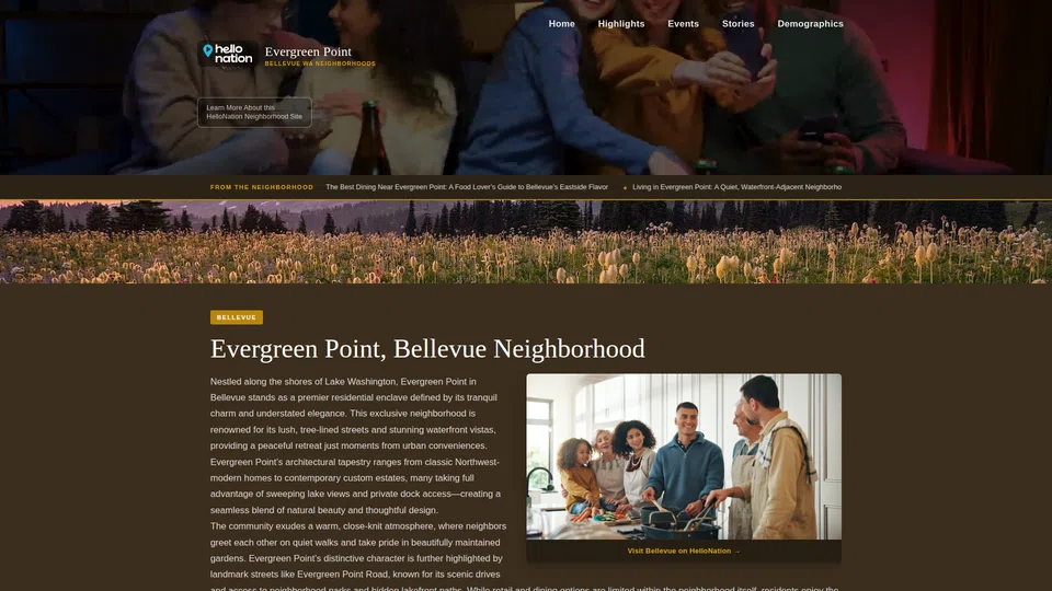 Homepage snapshot at launch