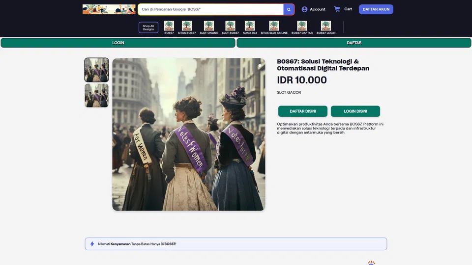Homepage snapshot at launch